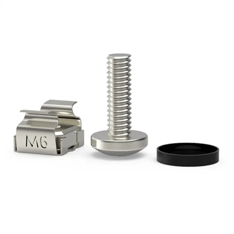 M6 * 16 mm M6 * 12 mm Schrankschrauben, Rackmontage-Käfigmuttern, Schraube und Unterlegscheiben für Netzwerkserver-Chassis-Verteilung, verwöhnen, Router