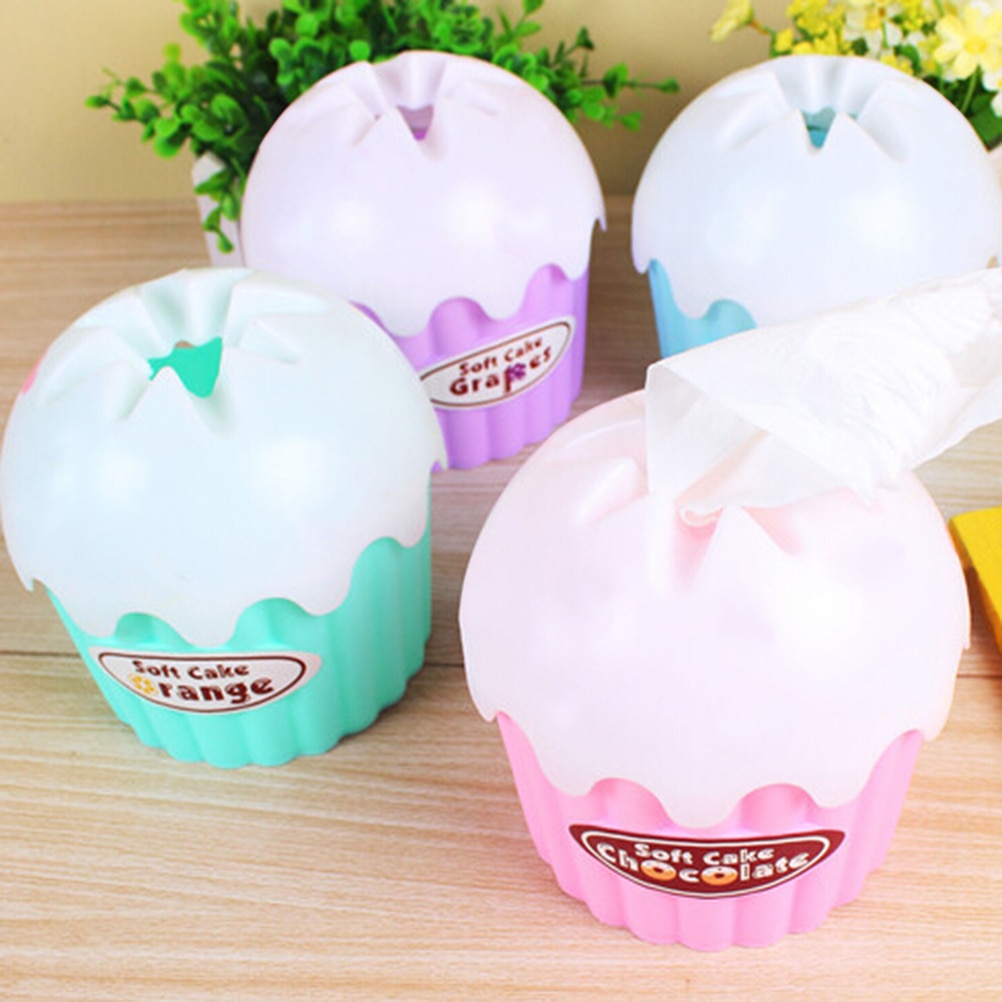 Lovely Adorable Ice Cream Cupcake Tissue Box Towel Holder Paper Container Dispenser Cover Home Decor