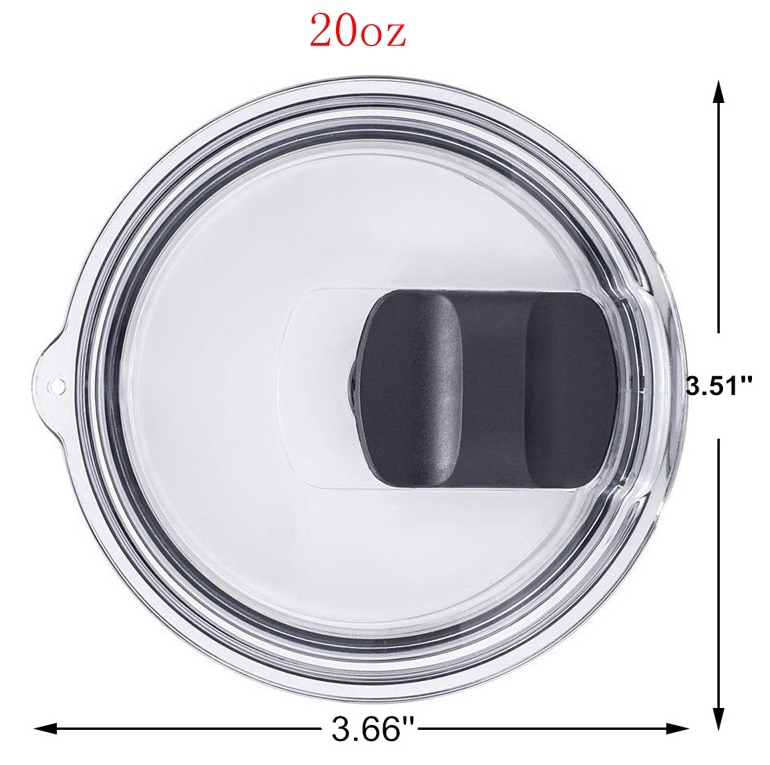 30oz 20oz tumbler cup replacement cover transparent crystal cup magslider splash cover: 20oz