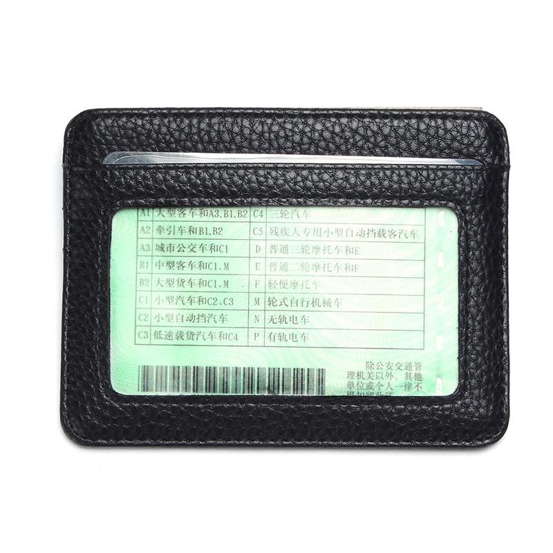 Kvinnor slimmad minimalistisk plånbok pu läder kreditkortshållare kort plånbok und