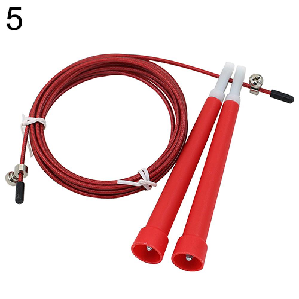 Hoppetau hastighet metalltråd hopper justerbart hoppetau Fitness trening cardio crossfits sport Fitness tauhopping: Rød