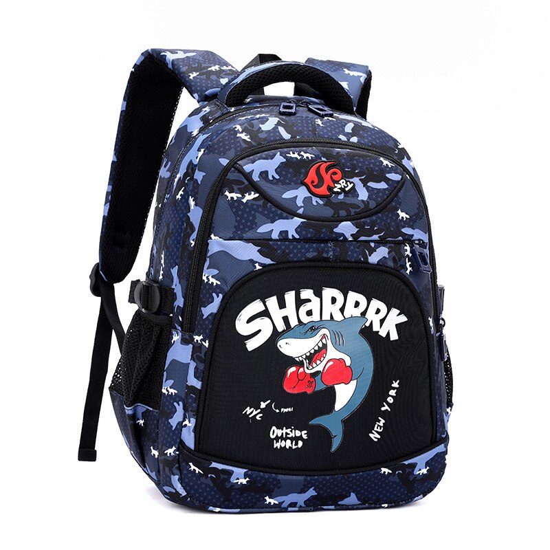waterproof Children School Bags for Boys kids book bag Primary School Backpacks Orthopedic backpack schoolbag Mochila Infantil: blue