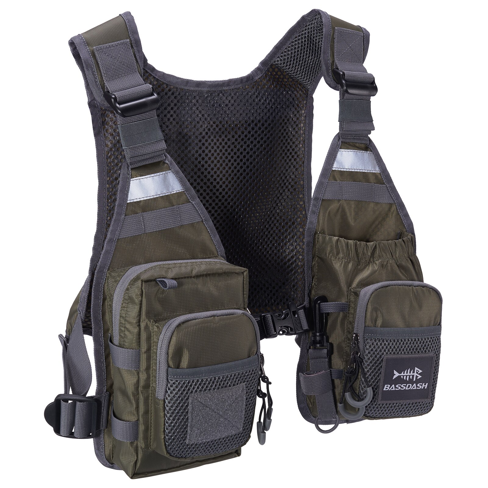 Bassdash FV08 Ultralichtgewicht vliegvisvest voor mannen en vrouwen Draagbare borsttas One Size Fits Most