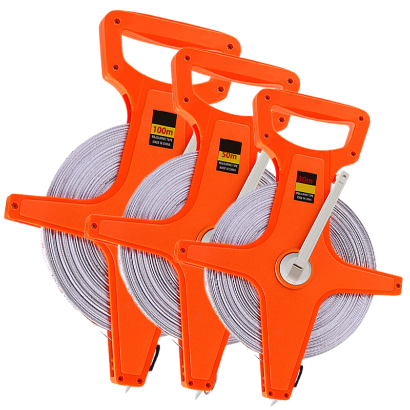 30/50/100M Handheld Glasvezel Meetlint Hoge Precisie Slijtvaste Intrekbare Tape Liniaal Houtbewerking Meetinstrumenten
