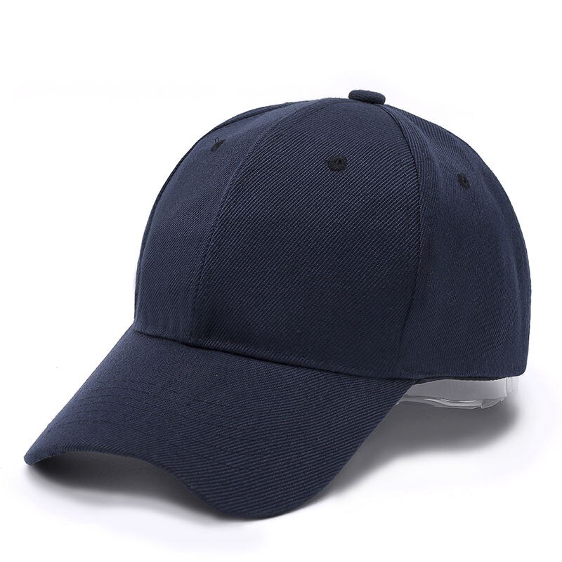 8 Kleuren Unisex Casual Solid Verstelbare Baseball Caps Snapback Hoeden Baseball Cap Voor Vrouwen Mannen Hip Hop Vader hoed Bone: dark blue