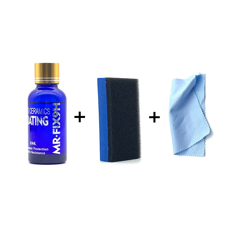 High Gloss Ceramic Car Coating Kit, Anti-scratch Car Polish Exterior Care Paint Sealant 9H Hardness 30ML: Basic Package
