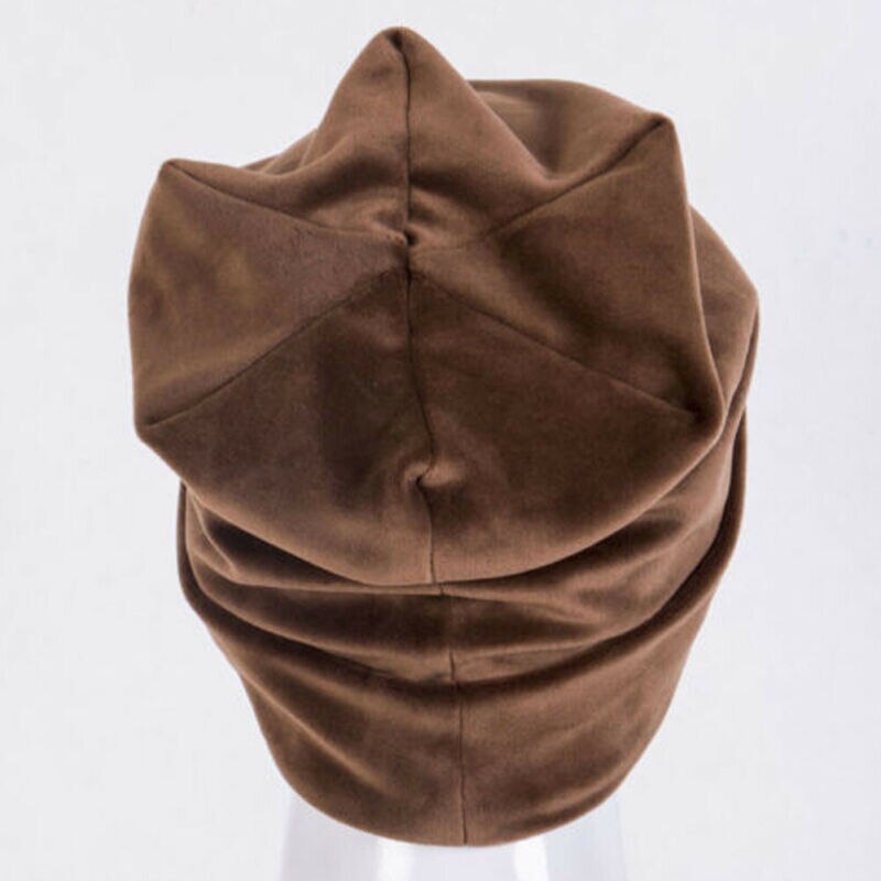 Dame herre fløyel baggy lue lue vinter varm oversized ski cap