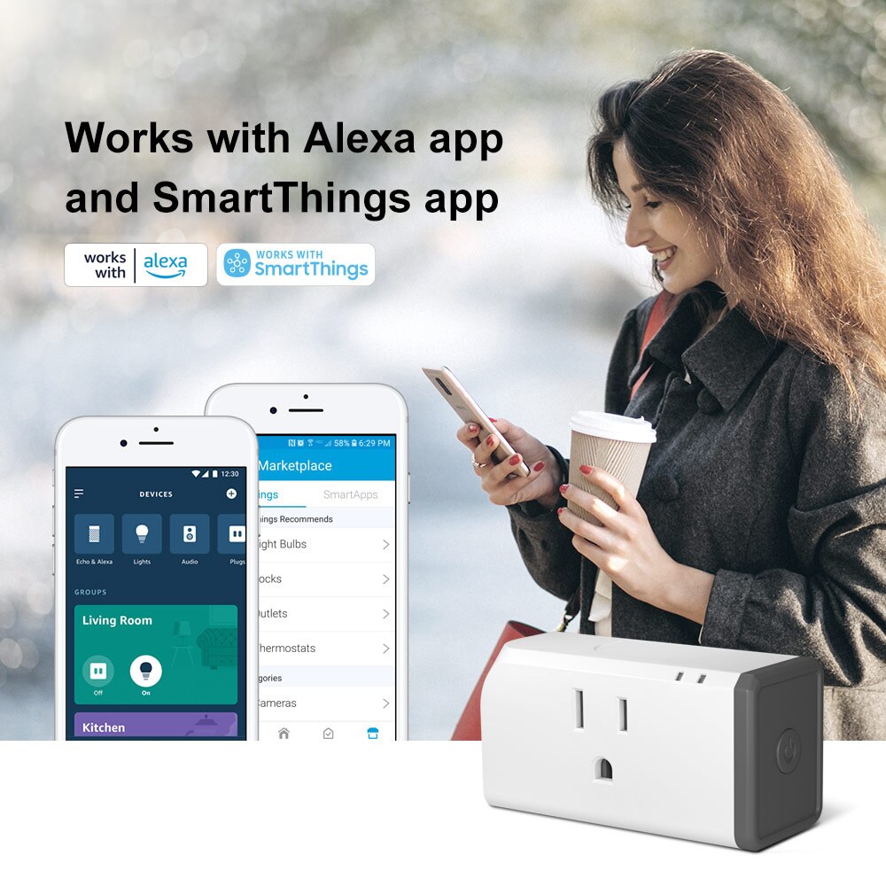 SONOFF S31 Lite ZB US Zigbee Smart Plug Presa 15A Presa di Potere di Telecomando Timer Interruttore Funziona con SmartThings hub alexa