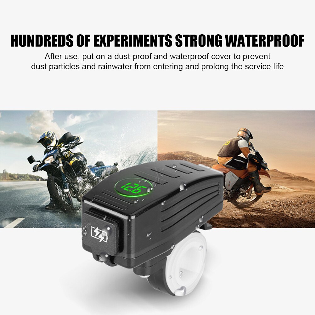 Usb Motorfiets Lader Waterdicht Dual Usb Quick Change 36W Voeding Gps Adapter Universele Lading Voor Telefoon