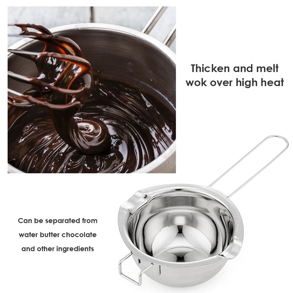 Portable Chocolate Cheese Melting Pot Stainless Steel Milk Heating Bowls Environmental Protection Kitchen Home Cooking Supply