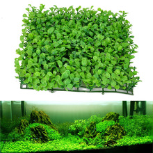 1Pcs Kunstmatige Plastic Groene Gras Plant Fish Tank Ornament Plant Aquarium Gazon Landschap Decoratie
