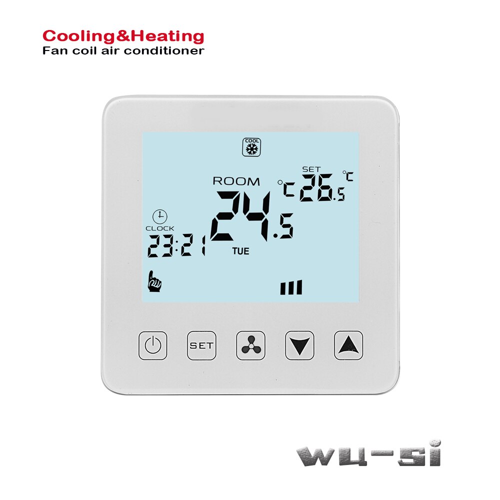 Programmable 2P 4P thermostat with cooling,heating,ventilation