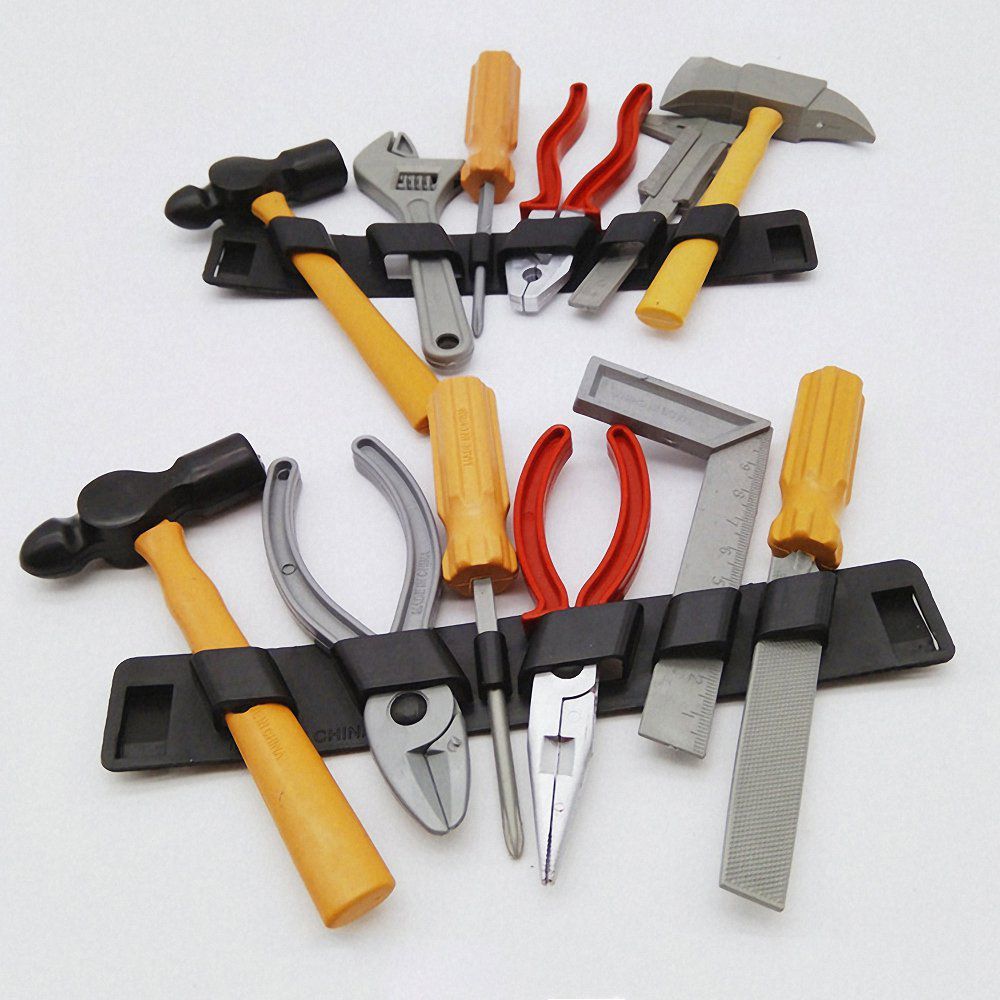 6Pcs/Set Simulation Repair Tools Kits Toys For Children Boys Pretend Play Plastic Hammer Tongs Engineering Cosplay Brinquedos