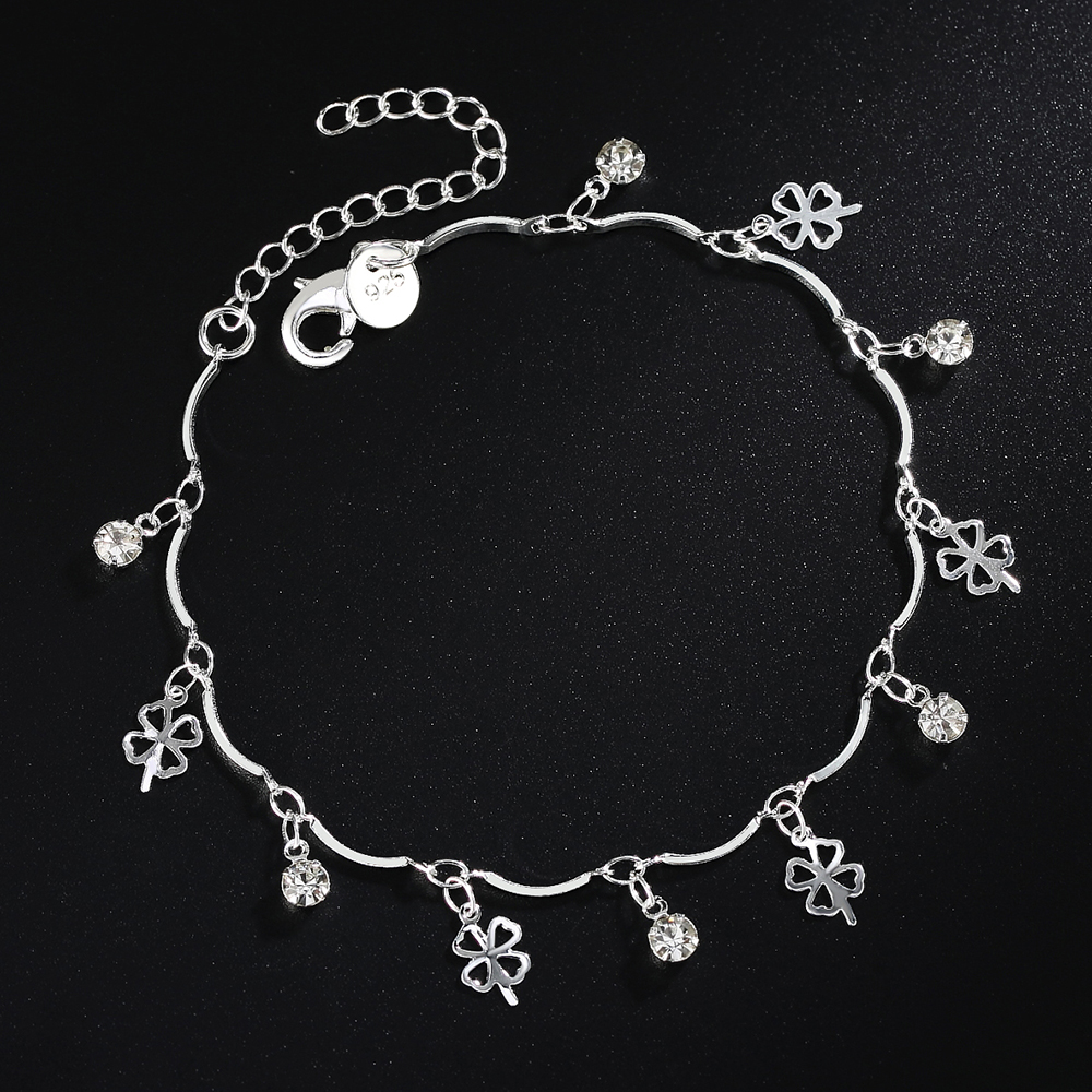 Fine 925 sterling silver Chain stars Bracelets for women Charms party Wedding Jewelry: Gold