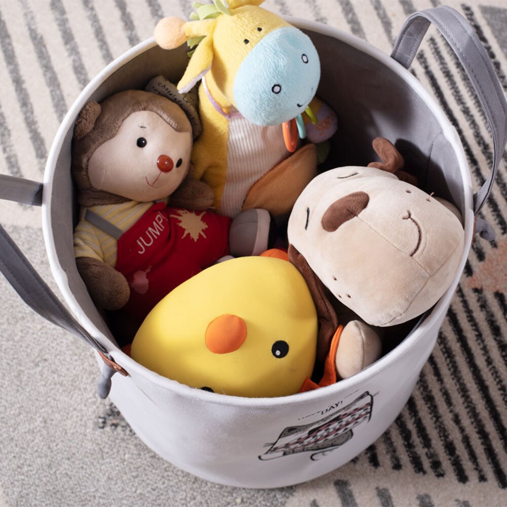 Cute Animal Folding laundry basket Foldable toy storage picnic Dirty Clothes basket box cotton wash clothes box baby organizer