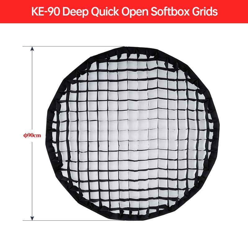 JINBEI KC/KE Series Softbox Grid for Umbrella Deep Octagonal Soft Box Light Control Accessory: KE-90 Deep