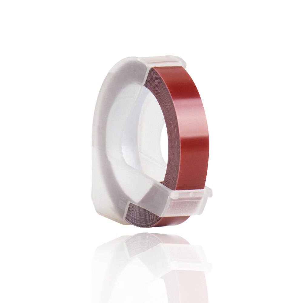 Mieszane kolory 3D PVC tłoczenie DIY taśma z etykietami kompatybilny Dymo 1610 12965 1540 1880 motex E-101 instrukcja drukarka etykiet ręcznie robione: maroon