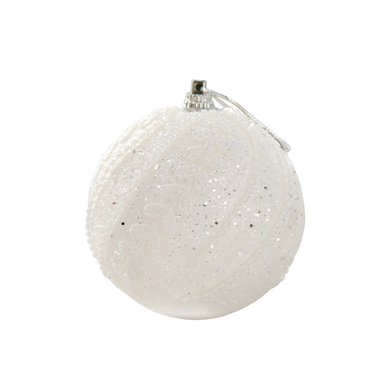 8cm lyxiga julkulor kristall glitter paljetter skum xmas tree hängande hänge xmas ball år fest dekorer: 11
