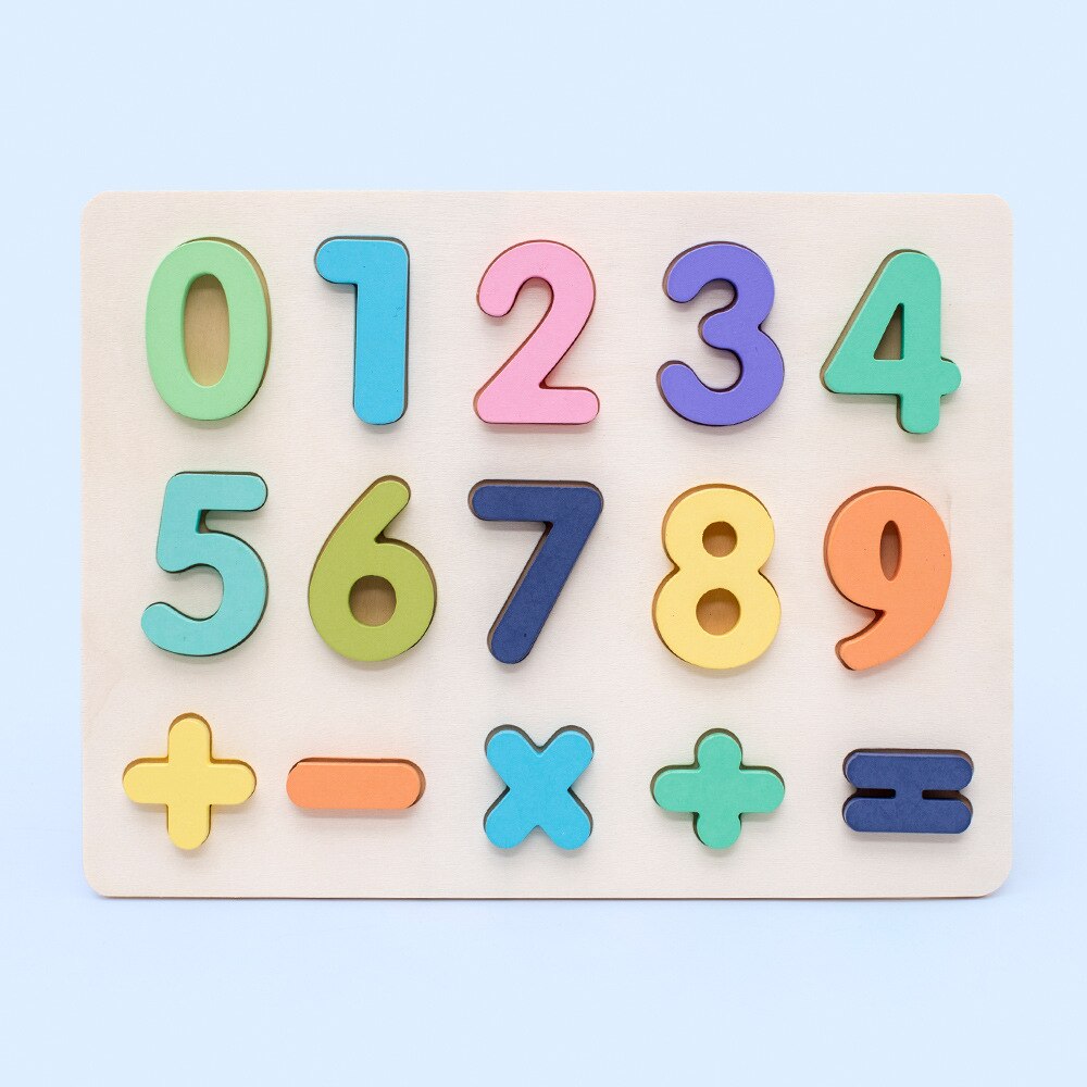 Colourful Wooden toy Alphanumeric Alphabet Jigsaw Puzzle Board Children &#39;s preschool Early Educational Toys For Kids: A