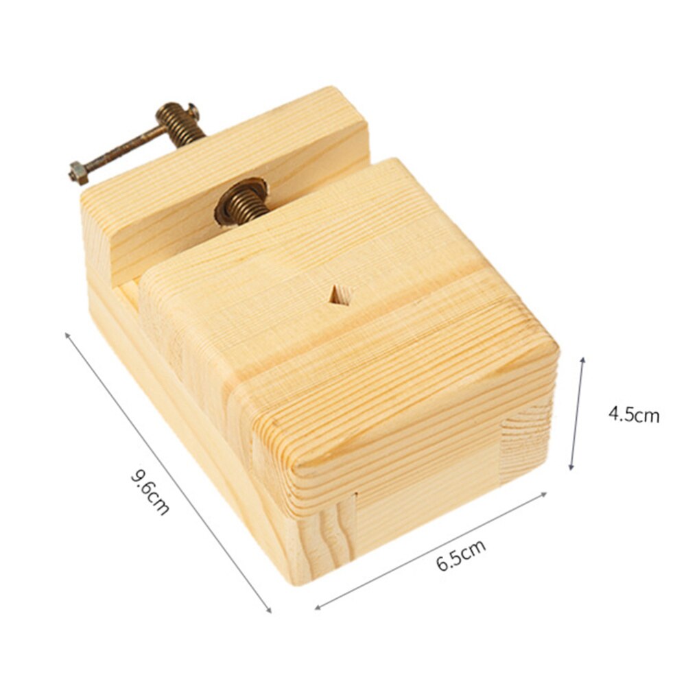 Herramienta de fijación de impresión grabada de madera de pino herramienta de fijación de sección grabada de piedra de sello grabado (9,5x6,5x4,5 cm)