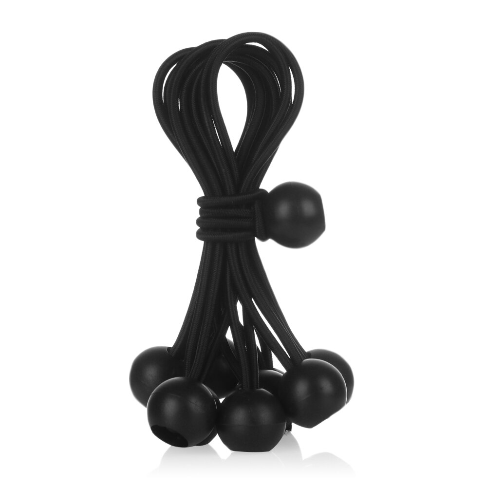 Boucle élastique de fixation de cordon de remorque, boule noire, sac à dos à boucle, outil d'extérieur fixe 10 pièces: type2 black
