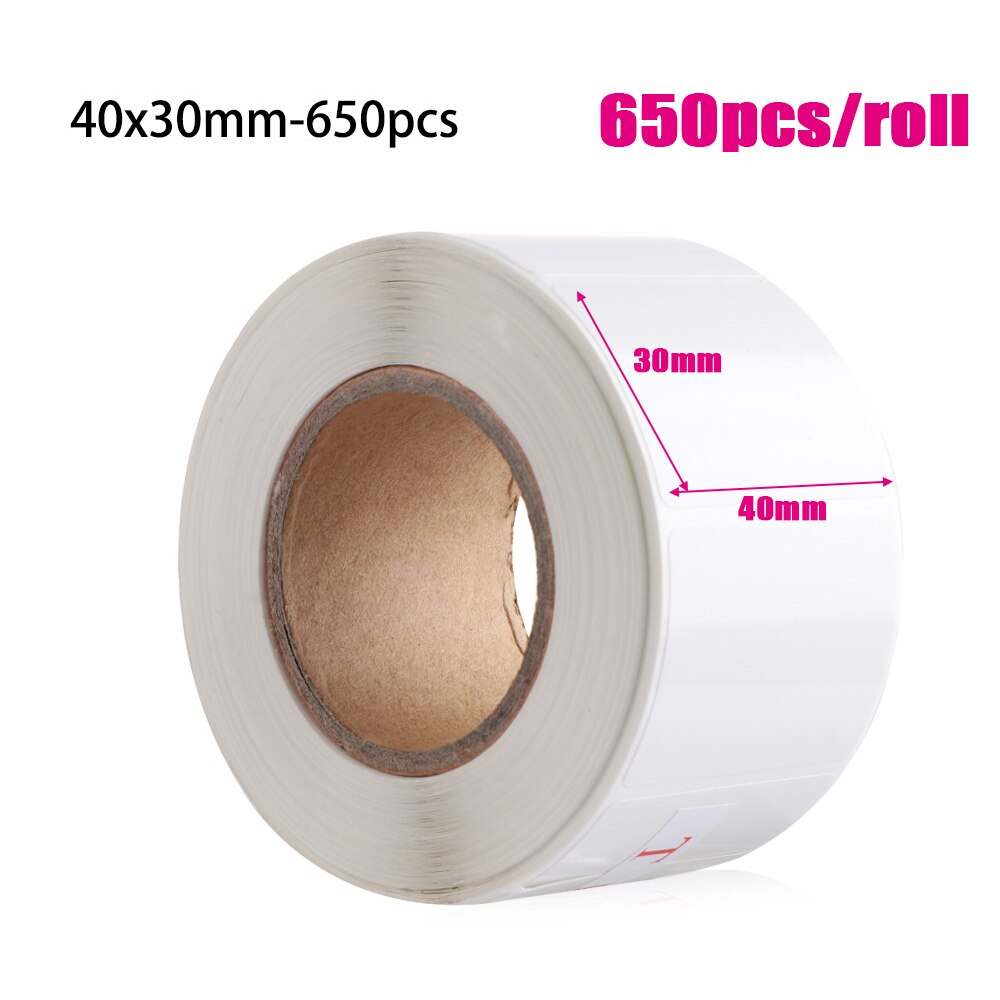 1 rolle Klebe Thermische Etikett Aufkleber Supermarkt Preis Leere Direkt Druck Papier Wasserdicht Paket Schild Druck Liefert: 40x30mm 650Stck