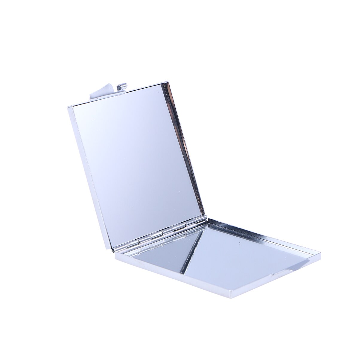 Portable Folding Mirror Various Shapes Metal Compact Collapsible Travel Mirrors Mini Cosmetic Pocket Mirror Makeup Tools: Square