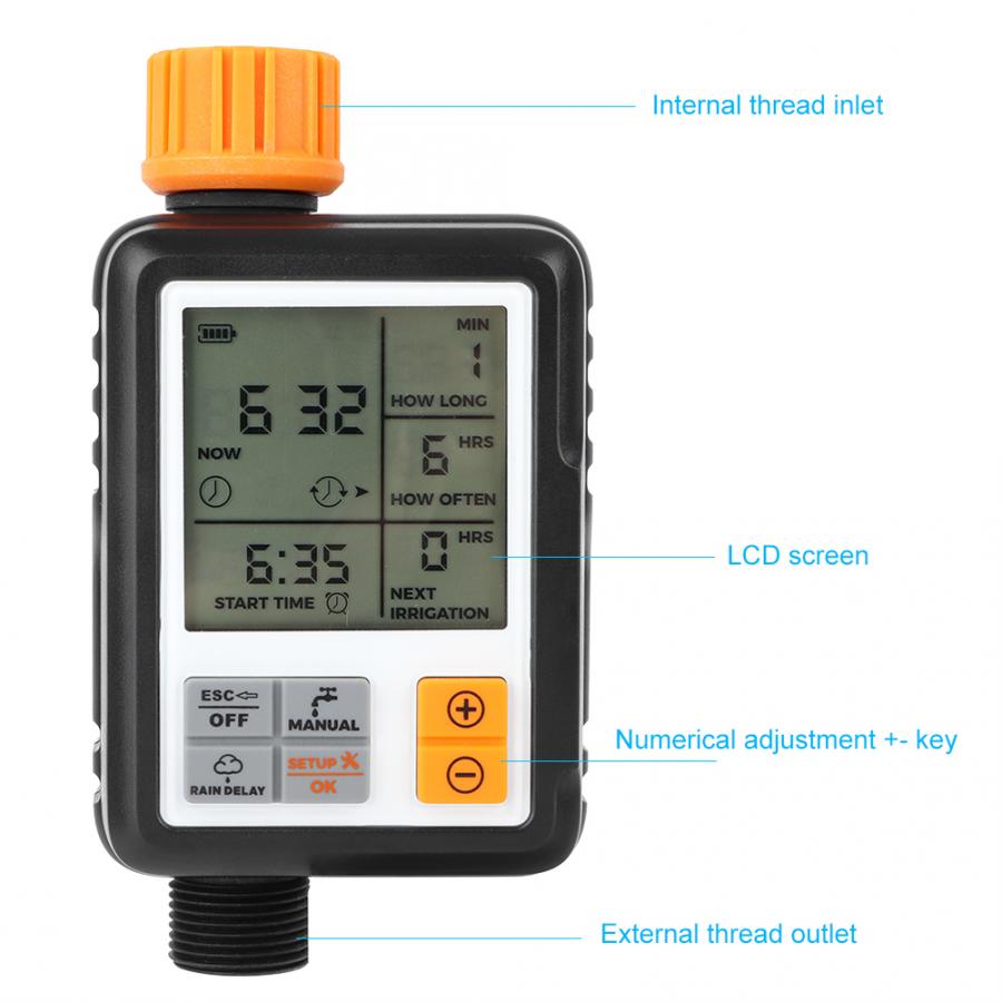 Hage vann timer automatisk smart selvvanning vanning timer lcd display elektronisk vanning vanning system kontroll