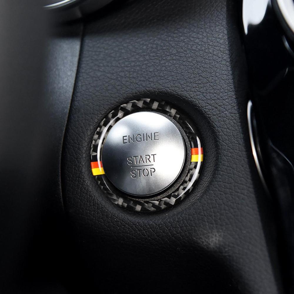 Autosleutel Start Stop Interieur Decoratie Cirkel Dekking Auto Styling