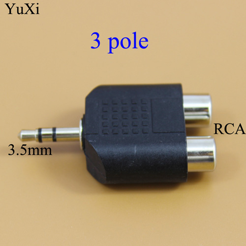 3.5mm/6.35 honkontakter  to 2 rca-hankontakter f/m eller m/f-hankontakter  to 2 dubbel rca-honkontakter av-stereoljudadapter y-kontakt splitterkontakt: Grön