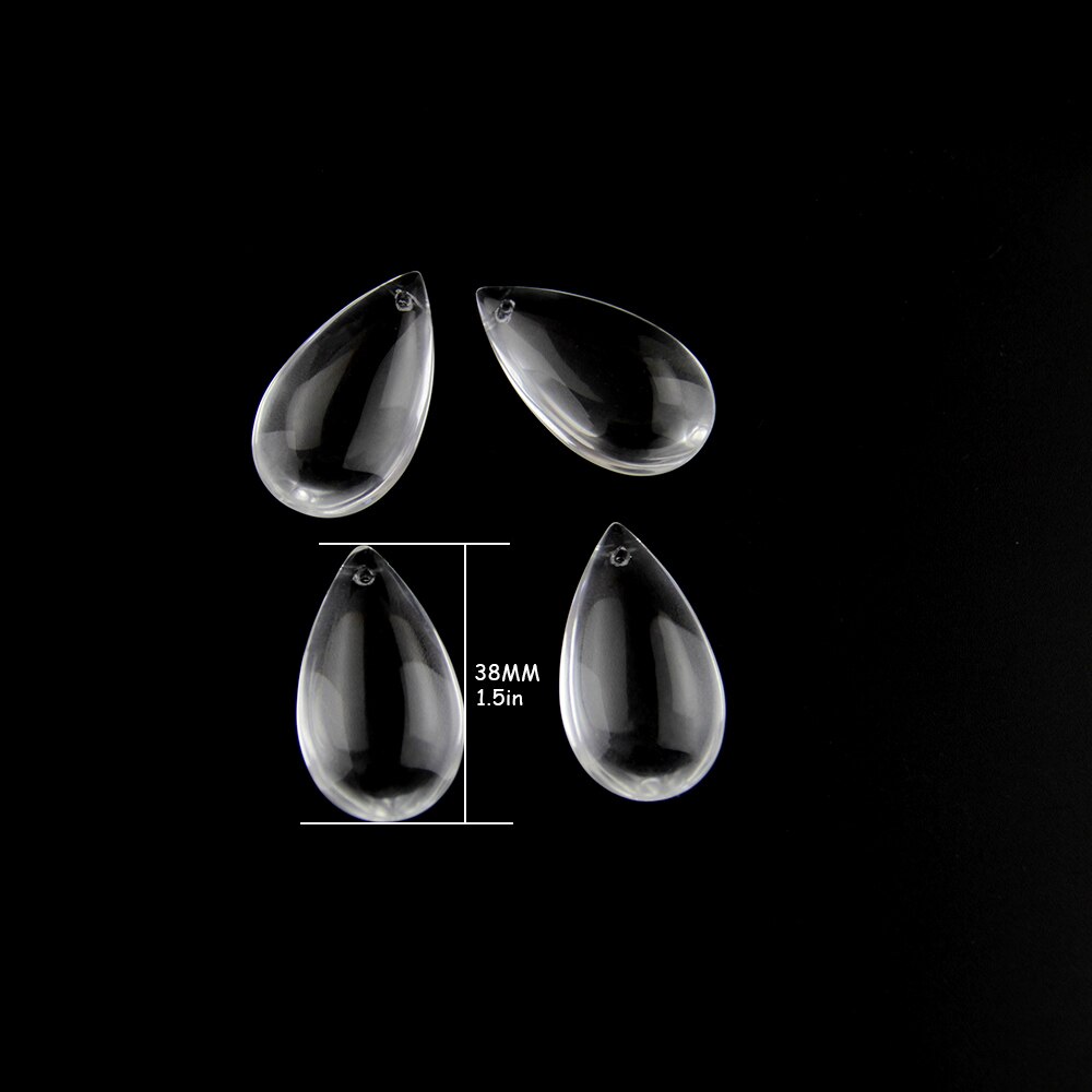 Camal 2 Stuks 38Mm K9 Kristal Druppel Prisma Hanger Lamp Verlichting Onderdelen Ornament Suncatcher Kroonluchter Opknoping Wedding Party Decor: 15 Flat Teardrop