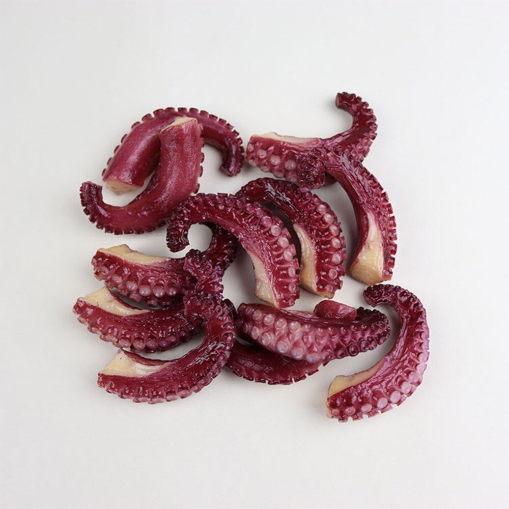 Pié de calamar Artificial, simulación de pulpo, para comida y verduras, modelo de Material de olla , producto acuático de simulación de mariscos, barbacoa