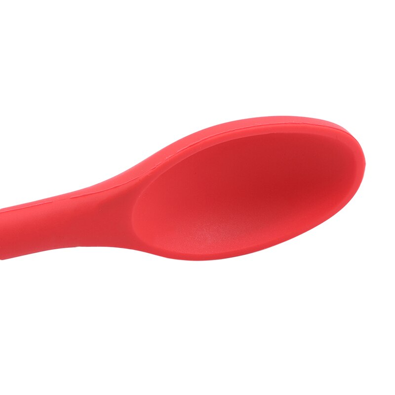 Kokhulpmiddelen Silicone Spooncake Stopverf Spatel Mengen Lepel Lange Steel Kookgerei Servies Keuken Soep Lepels