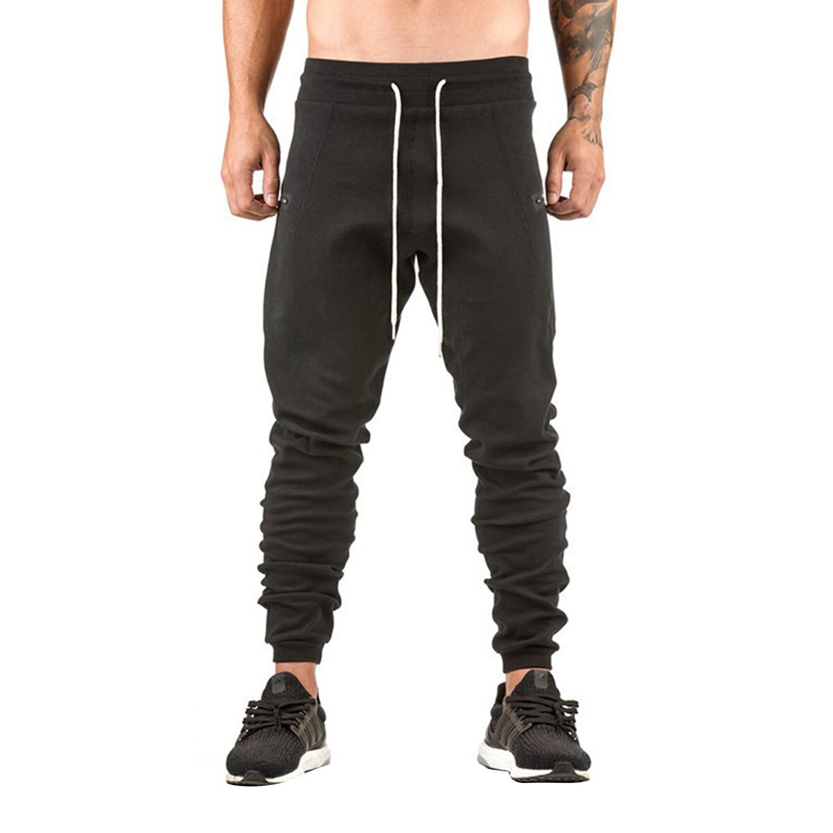 Spitze up Baumwolle Jogginghose Bleistift Hosen für Herbst Gym Ausrüstung Übung männer Sport Hosen