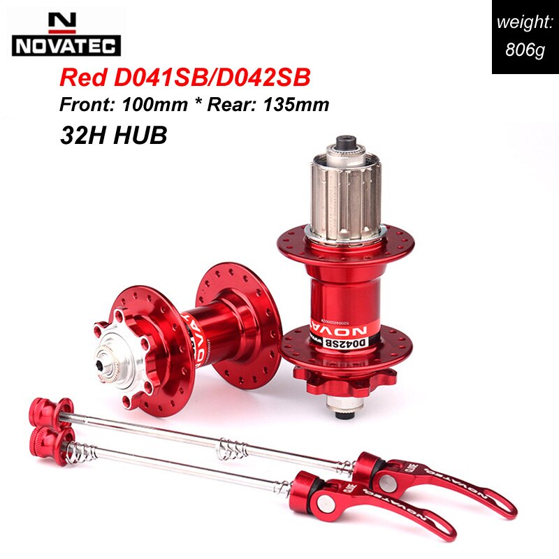 Novatec Mountainbike Hub D041SB D042SB Disc Kaart Brake 28/32/36 Gaten Mtb Road Fiets Hubs Lager Qr 32H 8/9/10/11/12 Speed