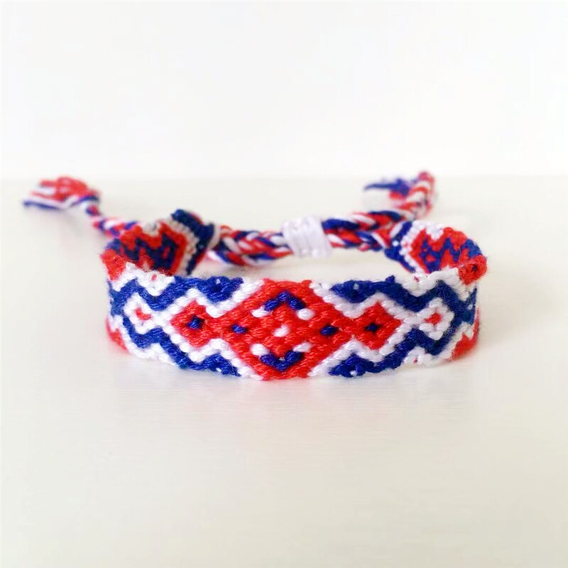 ABL027, Cotton Woven Friendship Bracelets Braided Trendy Surf Beach Boho Girl Women Pulseras Femme: 19
