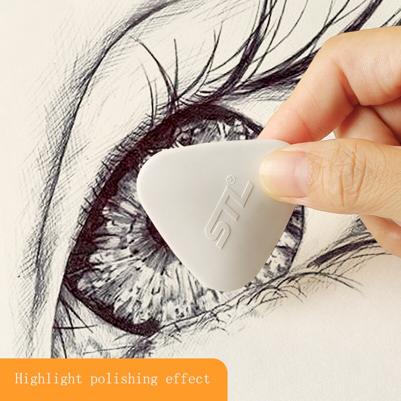 BGLN high gloss rubber art student sketch painting special triangle round shape square details rubber art supplies