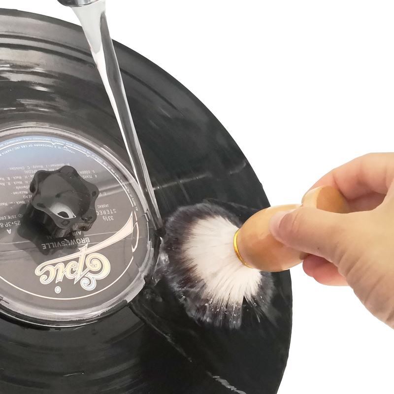 LP Vinyl Record Reiniger Clamp Record Label Saver Schutz Wasserdicht Acryl Clean Tool Mit Reinigung Tuch