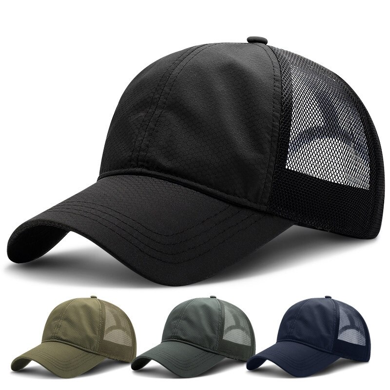 Summer Unisex Cap Casual Plain Mesh Baseball Cap Adjustable Snapback Hats