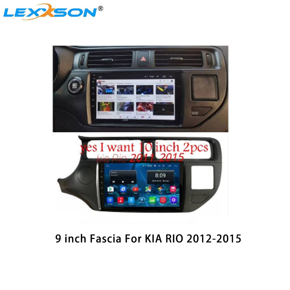 9 Inch Auto Fascia Voor Kia Rio Panel Dash Mount Installatie Een Din/Dubbel Din Auto dvd Frame Trim Kit