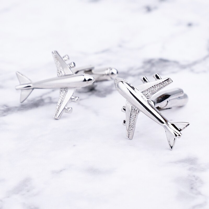 Boutique Airplane Cufflinks Metal Aircraft Cuff Link Mens Jewelry For Business Shirt Wedding &retail