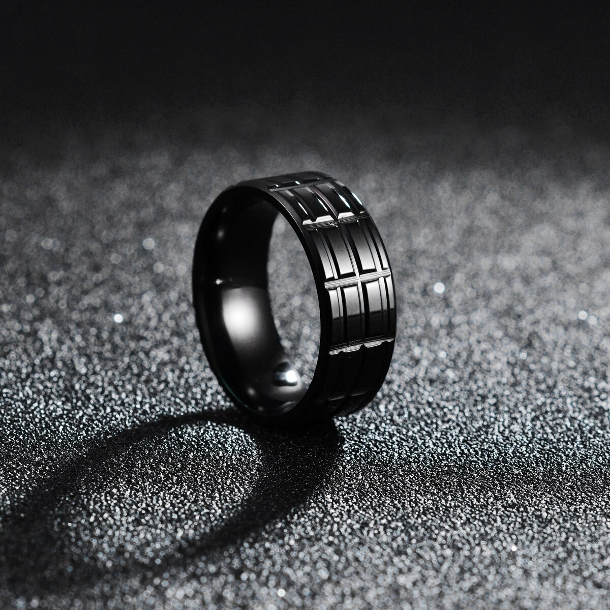 Mænds titanium stålring mat polering smykker jubilæum forlovelse bryllup løfte ring
