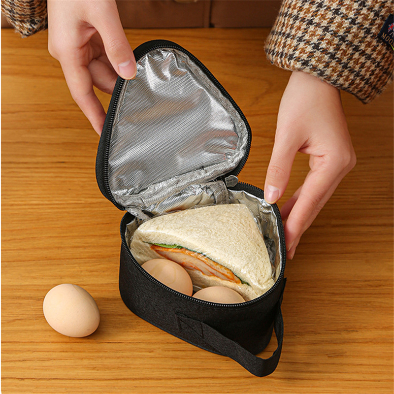 Mini trójkątna torba izolacyjna z folii aluminiowej Termiczna torba na lunch Torba na lunch dla studentów Torba na lunch Bento Torby na lunch