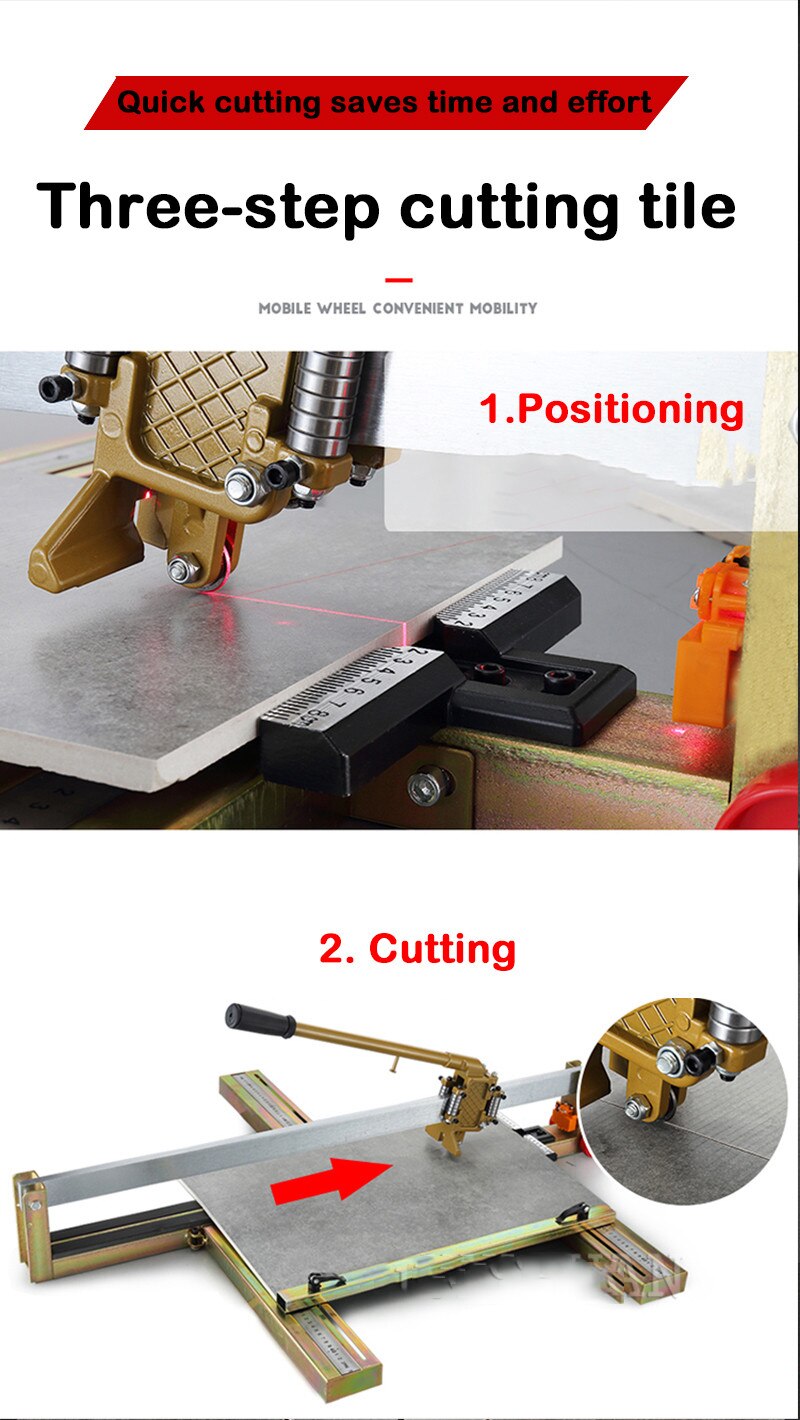 Tile push knife floor wall tile cutting machine Cutting tool high precision manual tile cutting machine 600mm