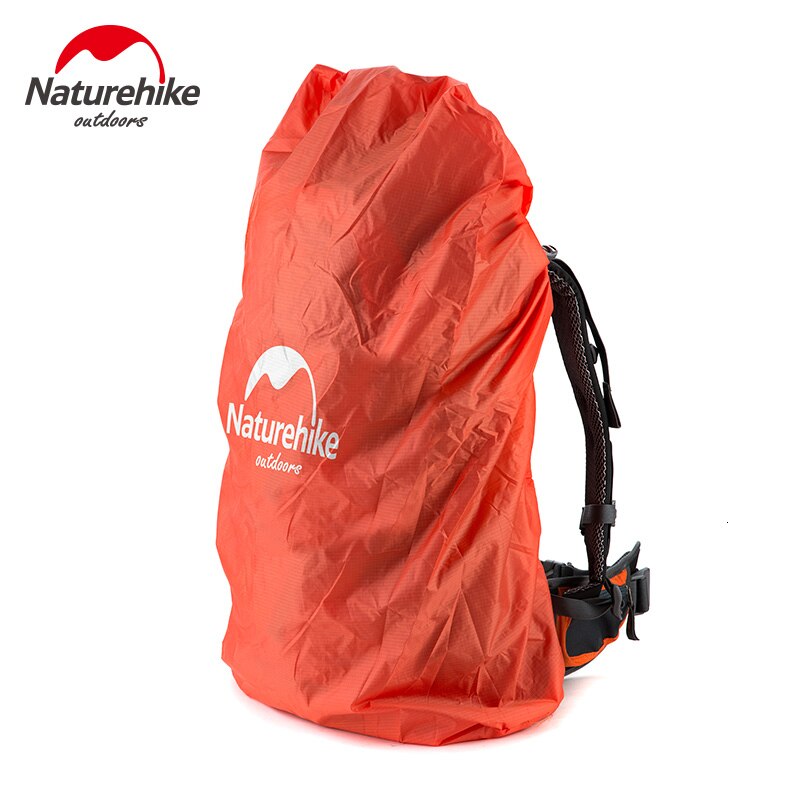Naturehike 20 ~ 75l vandtæt rygsæk rygsæk regnpakke dækning til rygsæk camping vandring cykling skole rygsæk støvovertræk: Orange l