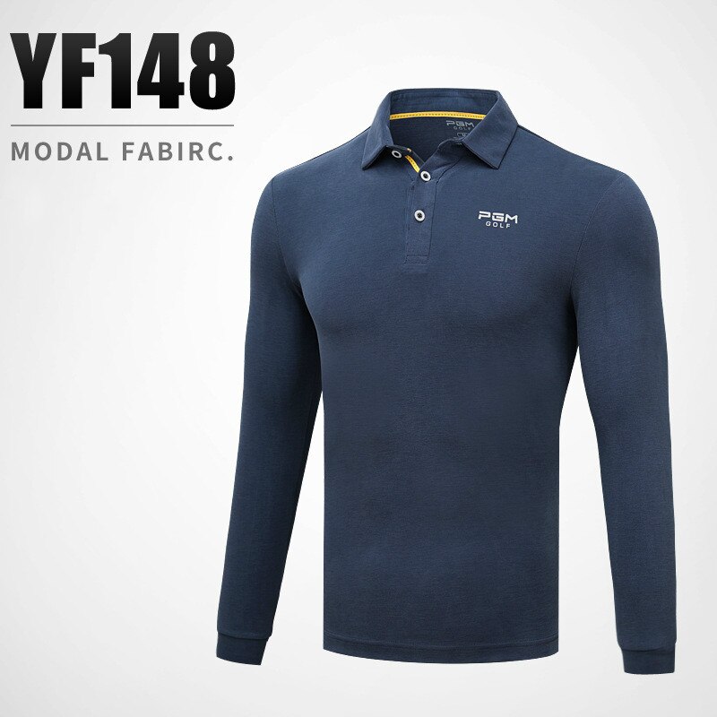 Golfdräkt herr långärmad t-shirt höst vinter andas anti skrynkla kläder modal kläder storlek m-xxl
