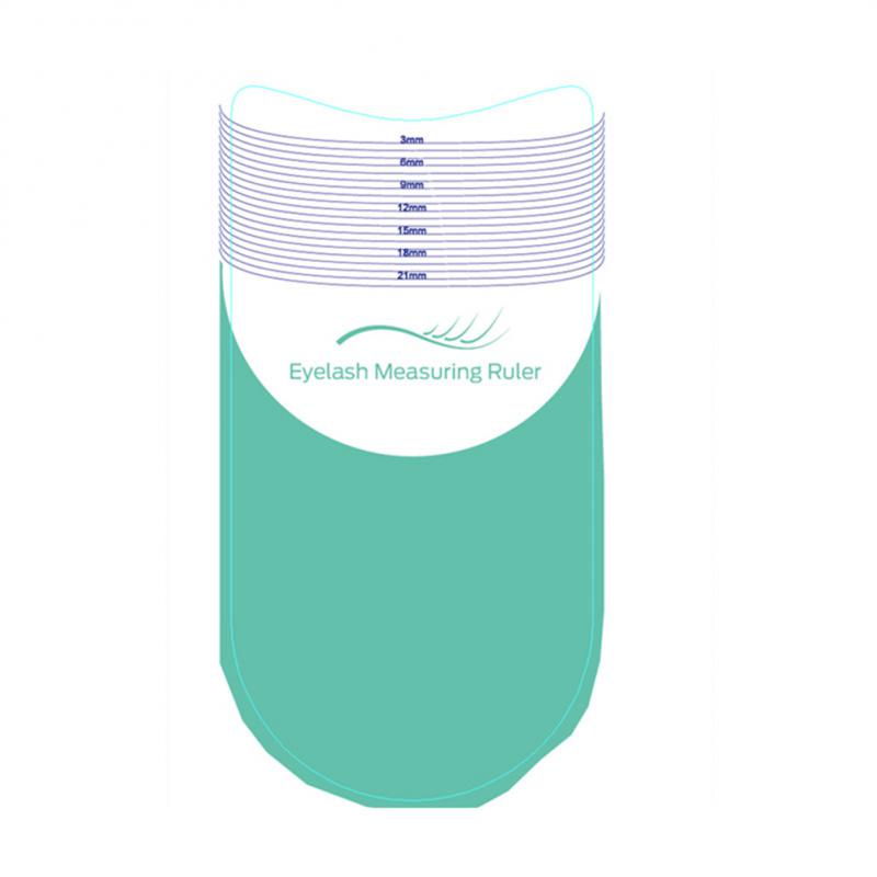 Régua de medição de comprimento de cílios, régua portátil de plástico macio para sobrancelha, ferramenta de maquiagem 3-21mm, acessório de crescimento de extensão de cílios: Marrom