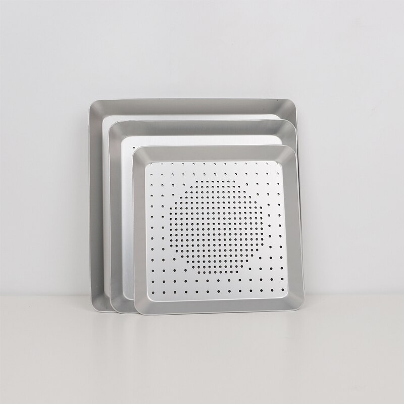 Stainless Steel Bakeware Pan Grill Baking Tray Pie Pizza Cake Baking Tray Cooking Rack Grill Baking Pan Kitchen Tool BBQ Tray