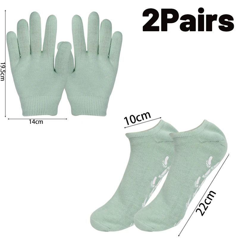 Mascarilla hidratante de silicona, calcetines, exfoliantes reutilizables, guantes protectores antigrietas, herramientas para eliminar la piel muerta seca, cuidado de los pies y las manos: Marfíl