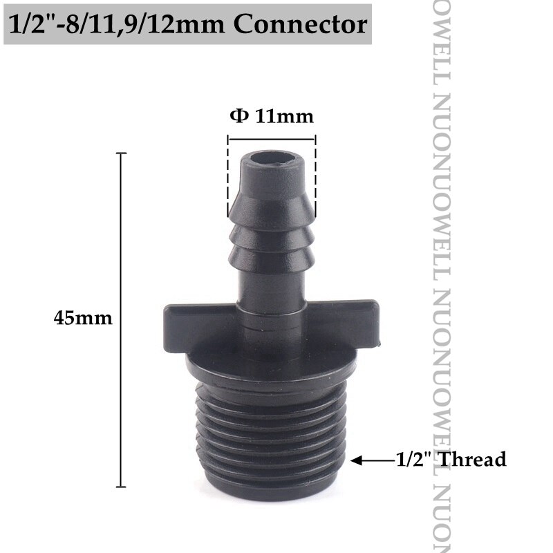 10 stk 8/11 9/12mm haveslangeforbindelser fatningstype mikrovandingssystem rørforbindelser rørsamlinger vandingsledningsfittings: 1 l 2 in-8 l 11 lige
